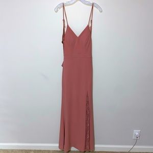 Rose blush prom maxi dress!